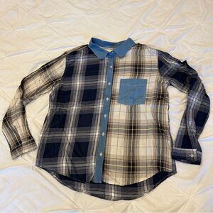 Thread & Supply Men's Checkered Button-Down Long Sleeves Size Large